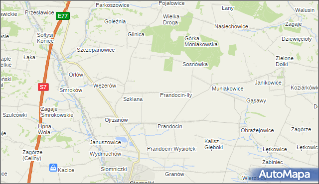 mapa Prandocin-Iły, Prandocin-Iły na mapie Targeo