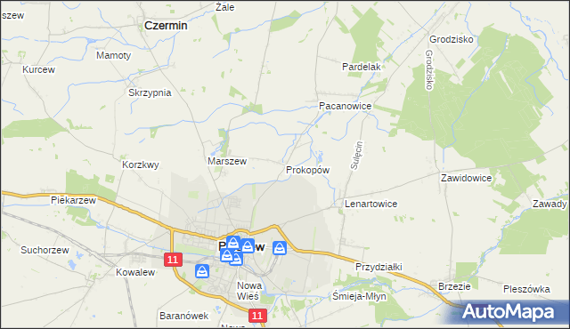 mapa Prokopów, Prokopów na mapie Targeo