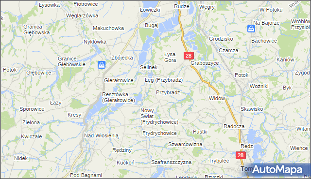 mapa Przybradz, Przybradz na mapie Targeo