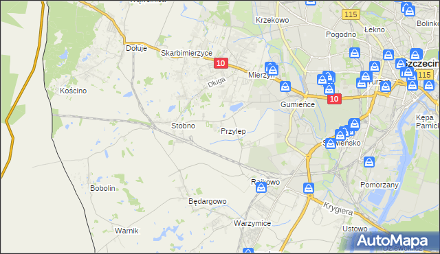 mapa Przylep, Przylep na mapie Targeo