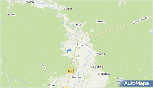 mapa Przyszów, Przyszów na mapie Targeo