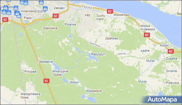 mapa Radyszyn, Radyszyn na mapie Targeo