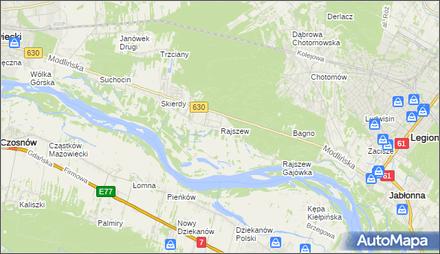 mapa Rajszew, Rajszew na mapie Targeo