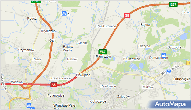 mapa Ramiszów, Ramiszów na mapie Targeo