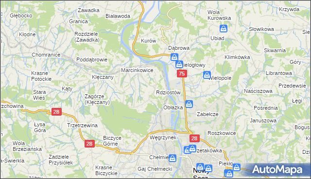 mapa Rdziostów, Rdziostów na mapie Targeo