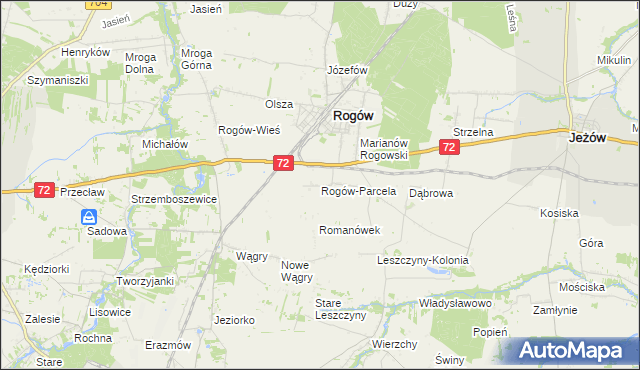 mapa Rogów-Parcela, Rogów-Parcela na mapie Targeo
