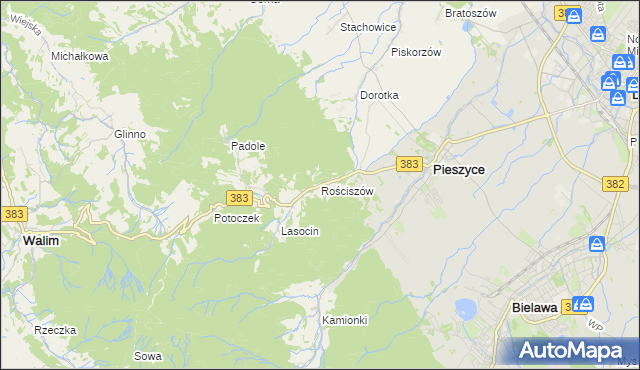 mapa Rościszów, Rościszów na mapie Targeo