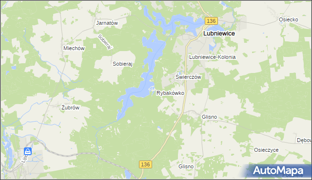 mapa Rybakówko, Rybakówko na mapie Targeo