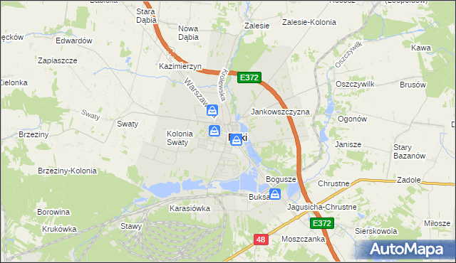 mapa Ryki, Ryki na mapie Targeo
