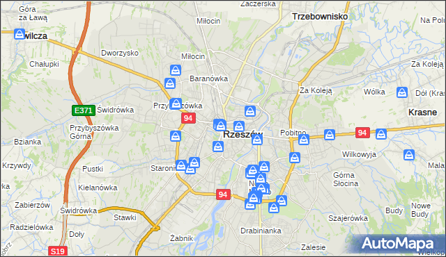 mapa Rzeszów, Rzeszów na mapie Targeo