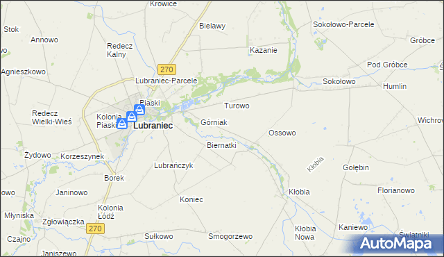 mapa Siarczyce, Siarczyce na mapie Targeo