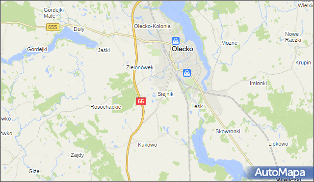 mapa Siejnik, Siejnik na mapie Targeo