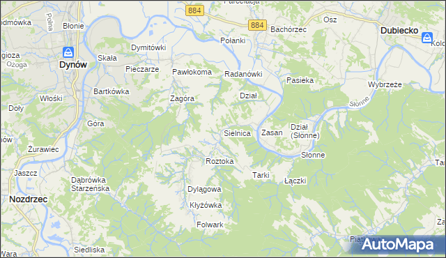 mapa Sielnica, Sielnica na mapie Targeo
