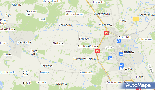 mapa Skrobów-Kolonia, Skrobów-Kolonia na mapie Targeo