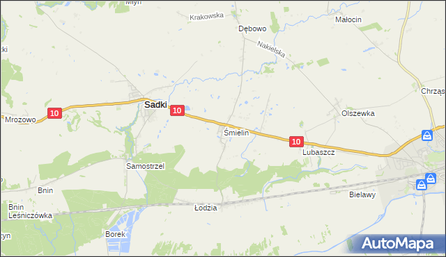 mapa Śmielin, Śmielin na mapie Targeo