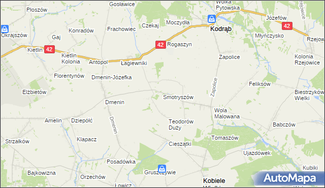 mapa Smotryszów, Smotryszów na mapie Targeo