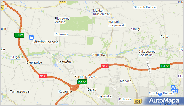 mapa Snopków, Snopków na mapie Targeo