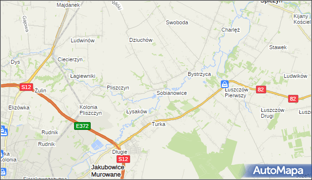 mapa Sobianowice, Sobianowice na mapie Targeo