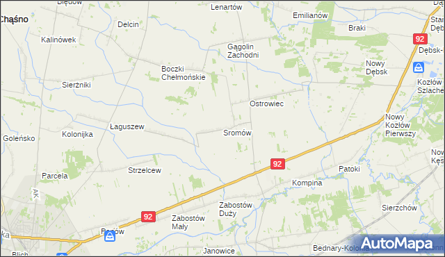 mapa Sromów, Sromów na mapie Targeo