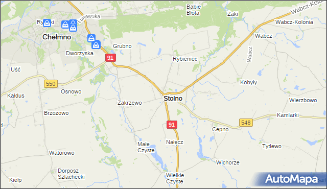 mapa Stolno powiat chełmiński, Stolno powiat chełmiński na mapie Targeo