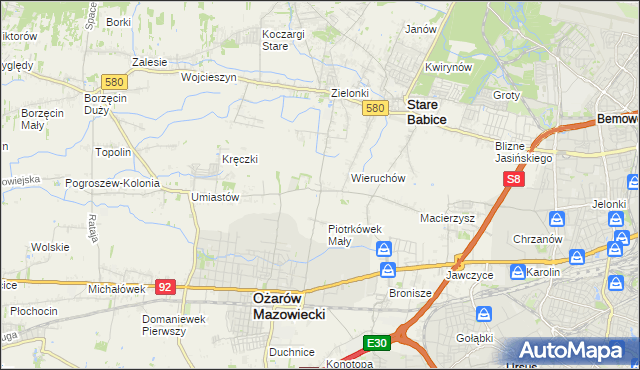 mapa Strzykuły, Strzykuły na mapie Targeo