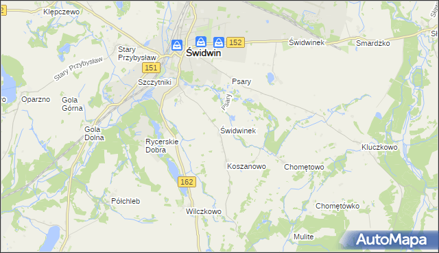 mapa Świdwinek, Świdwinek na mapie Targeo