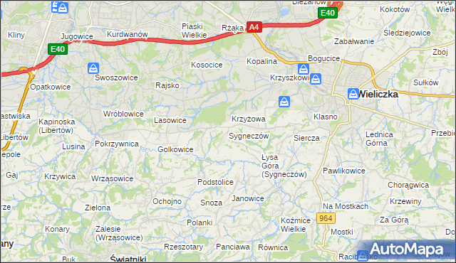 mapa Sygneczów, Sygneczów na mapie Targeo