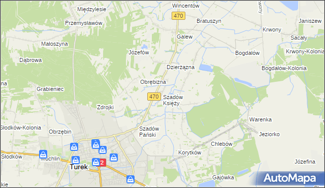 mapa Szadów Księży, Szadów Księży na mapie Targeo