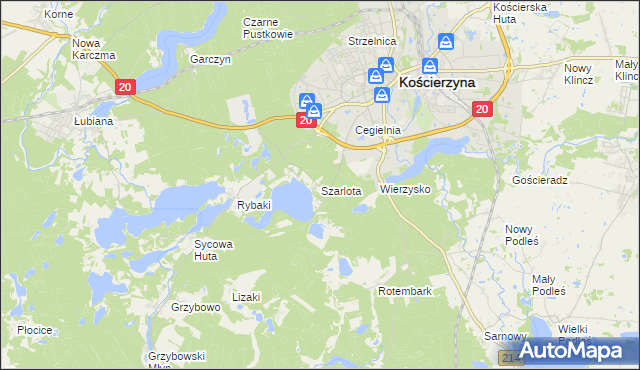 mapa Szarlota, Szarlota na mapie Targeo