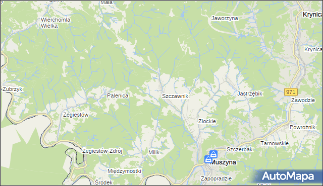 mapa Szczawnik, Szczawnik na mapie Targeo