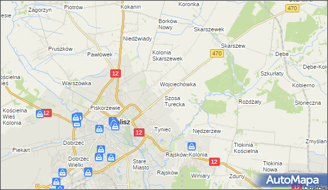 mapa Szosa Turecka, Szosa Turecka na mapie Targeo