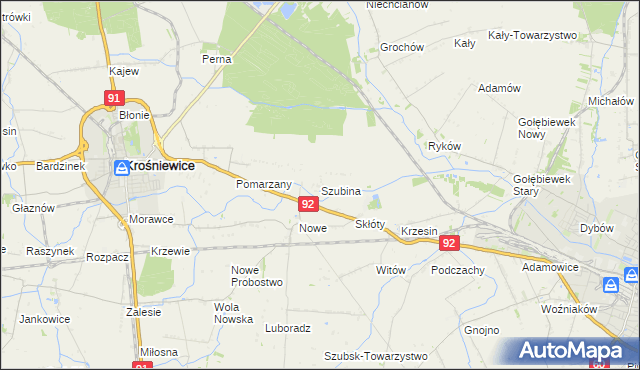 mapa Szubina, Szubina na mapie Targeo