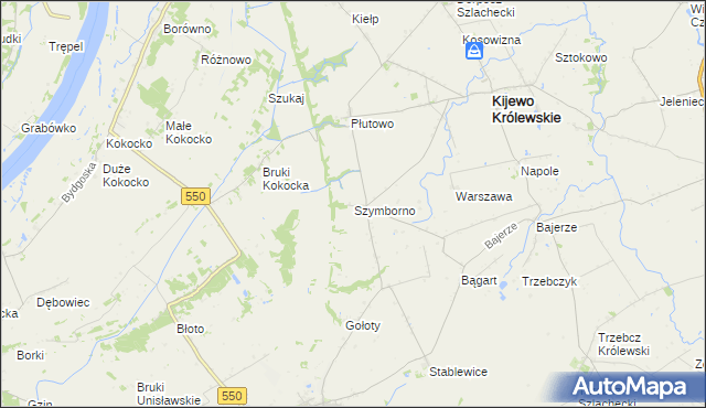 mapa Szymborno, Szymborno na mapie Targeo