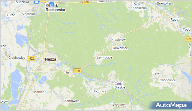 mapa Szymocice, Szymocice na mapie Targeo