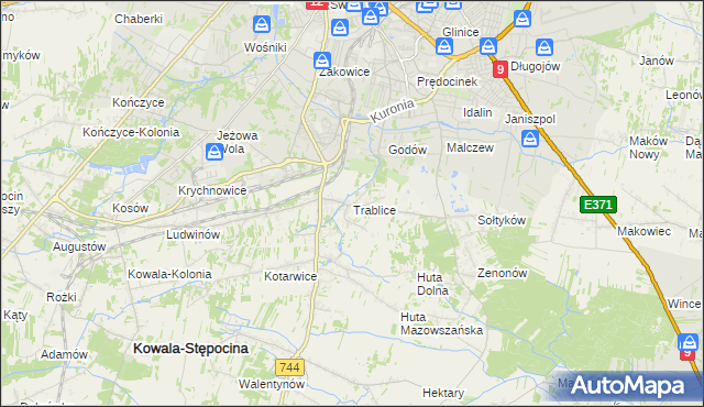 mapa Trablice, Trablice na mapie Targeo