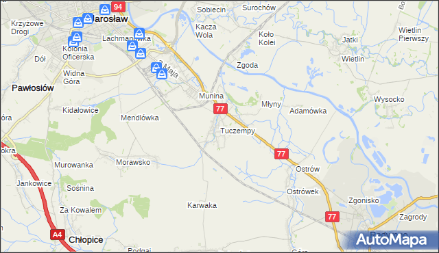 mapa Tuczempy, Tuczempy na mapie Targeo