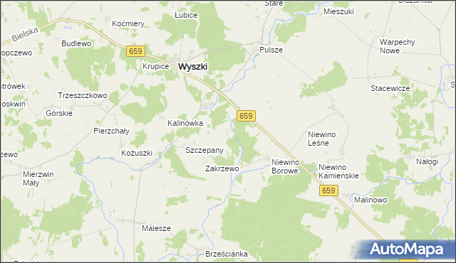 mapa Tworki gmina Wyszki, Tworki gmina Wyszki na mapie Targeo