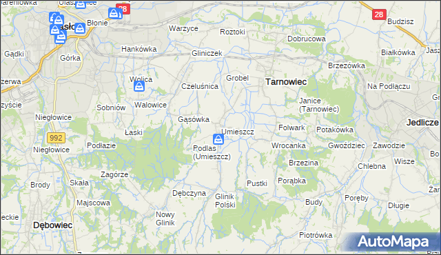 mapa Umieszcz, Umieszcz na mapie Targeo