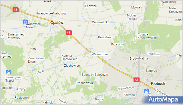 mapa Waleńczów, Waleńczów na mapie Targeo