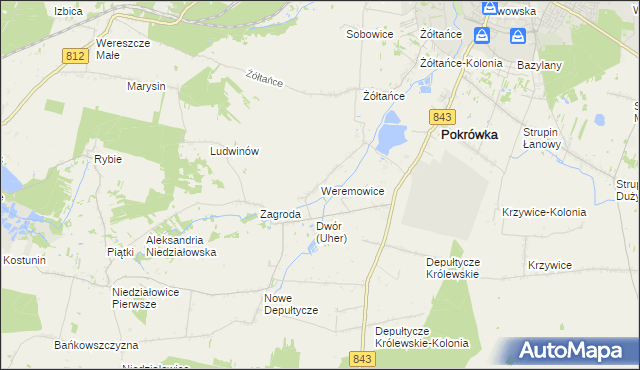 mapa Weremowice, Weremowice na mapie Targeo