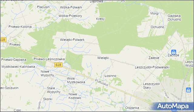 mapa Wielątki, Wielątki na mapie Targeo