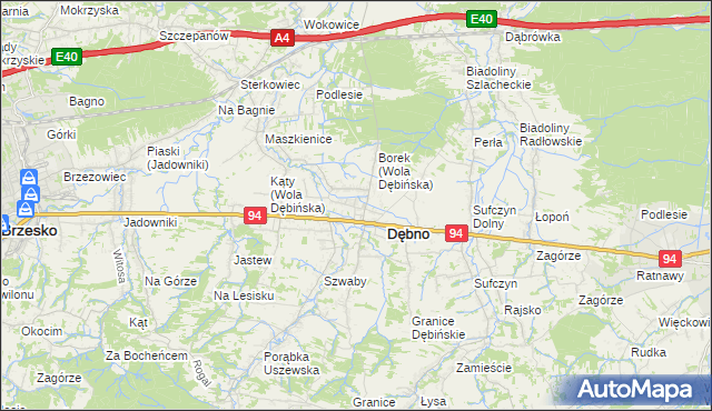 mapa Wola Dębińska, Wola Dębińska na mapie Targeo