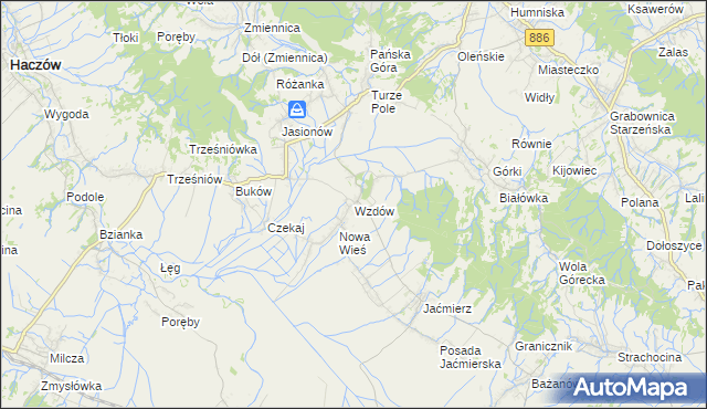 mapa Wzdów, Wzdów na mapie Targeo