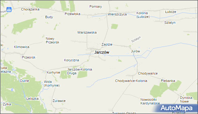 mapa Zawady gmina Jarczów, Zawady gmina Jarczów na mapie Targeo