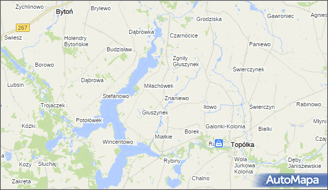 mapa Znaniewo, Znaniewo na mapie Targeo