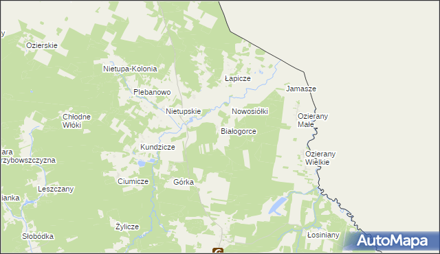 mapa Białogorce, Białogorce na mapie Targeo