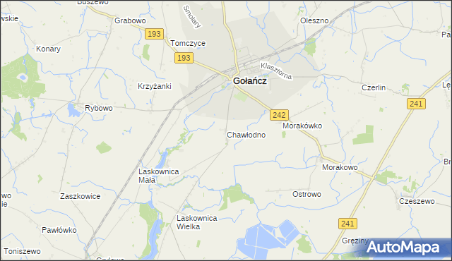 mapa Chawłodno, Chawłodno na mapie Targeo