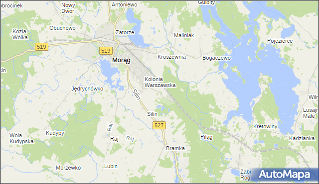 mapa Dury gmina Morąg, Dury gmina Morąg na mapie Targeo