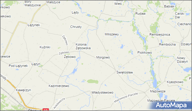 mapa Morgowo gmina Ciechocin, Morgowo gmina Ciechocin na mapie Targeo