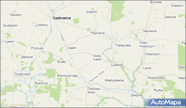 mapa Nowy Kaleń, Nowy Kaleń na mapie Targeo